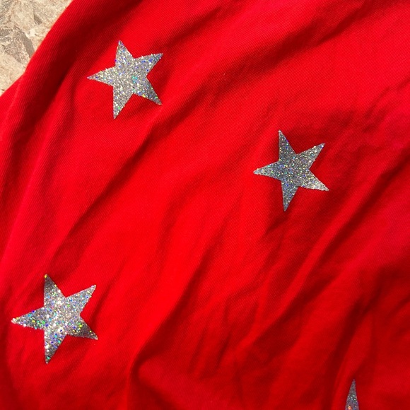 VS PINK Tank Top Red with Sparkly Stars Medium - Picture 10 of 10